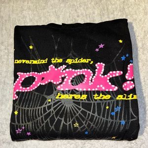 Sp5der P*INK Hoodie Black